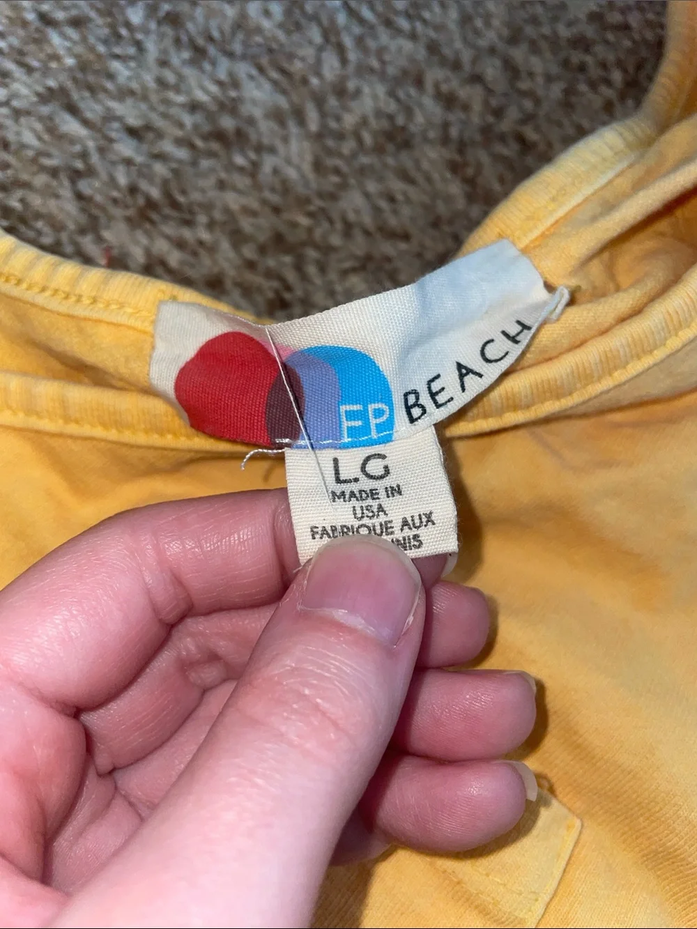 Free people beach yellow maxi dress